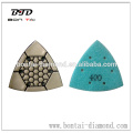 6 holes triangle dry polishing pad for marble and granite